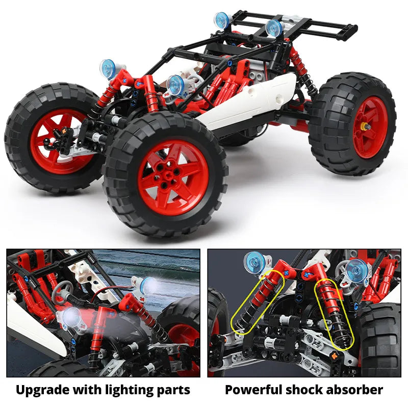 KAIYU 366PCS LED Gradski RC Auto - MOC Građevinski Blokovi - Daljinski Upravljač putem Aplikacije - Programabilno Terensko Vozilo