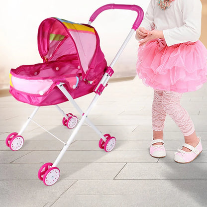 🍼 Kolica za Lutke – Praktična Igračka za Djevojčice, Prikladna za Lutke Veličine 25–30 cm