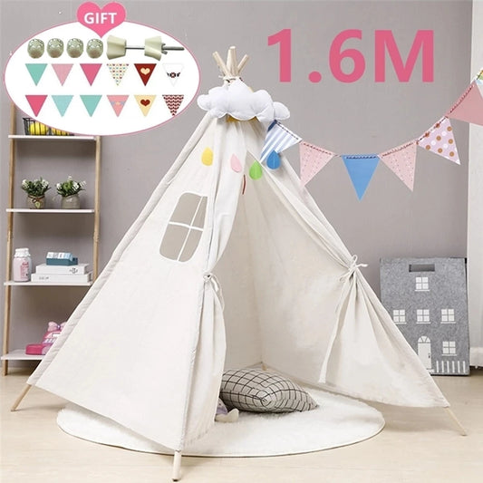 1.6M Šator za igru Teepee Platnena kupola za spavanje 130cm  Dječji šator