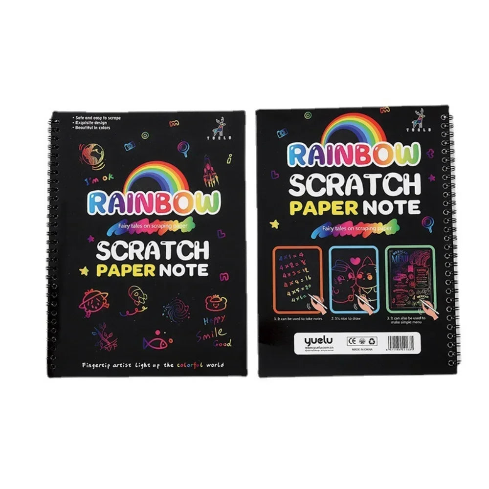 🌈 Čarobni Set Šarenih Papira za Grebanje – Umjetnička Montessori Igračka za Djecu i Kreativno Slikanje