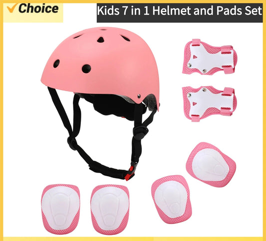 🛴 Dječji Set 7u1 Zaštitne Opreme – Podesiva Kaciga i Štitnici za Rolanje, Bicikl i Skate