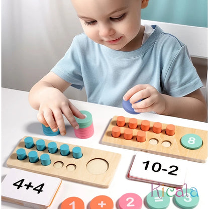 🧠 Montessori Drvene Edukativne Igračke za Djecu – Pametna Igra kroz Dodir, Boje i Oblike